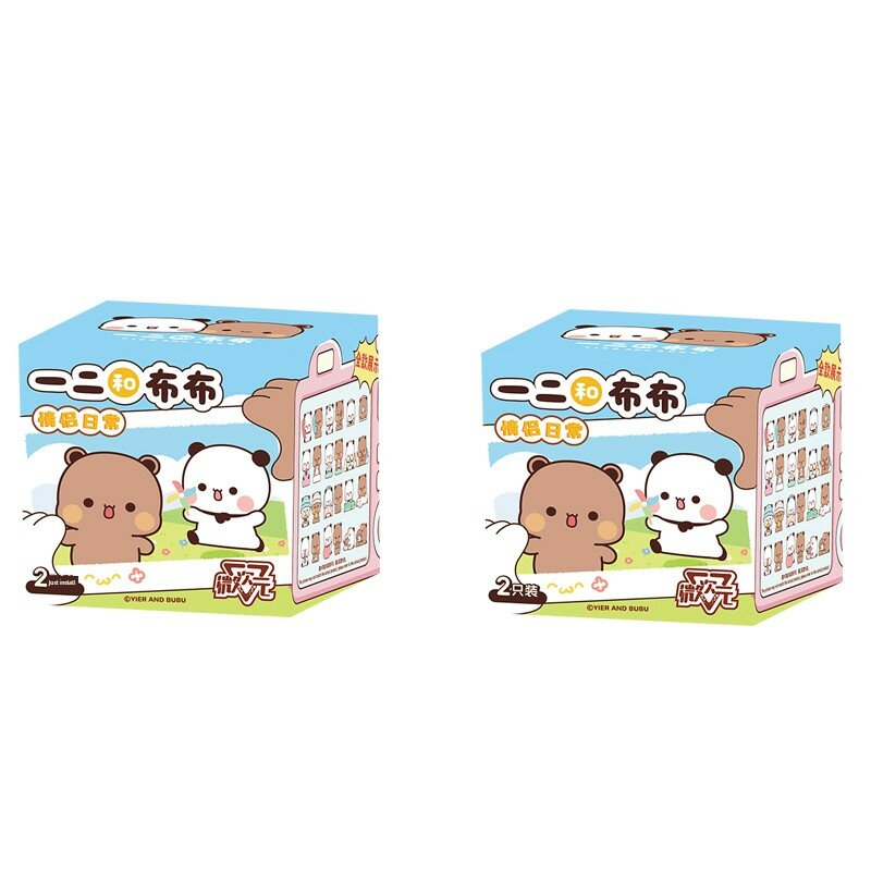 MINISO Милый парный мини-плюшевый кукольный слепок с рандомизацией - 2 коробки для стола, высота 5 см, общий вес 200 г