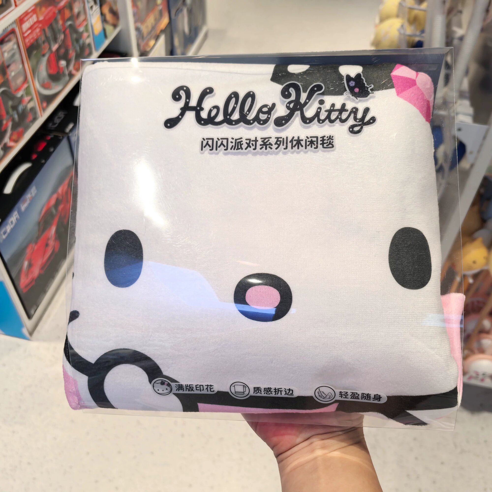 Минисо Hello Kitty коллекция Sparkle Party плед 140 см мягкий уютный плед для кровати и дивана