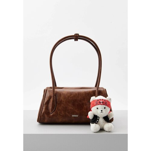 Сумка DKNY Amelie, фактура гладкая, коричневый