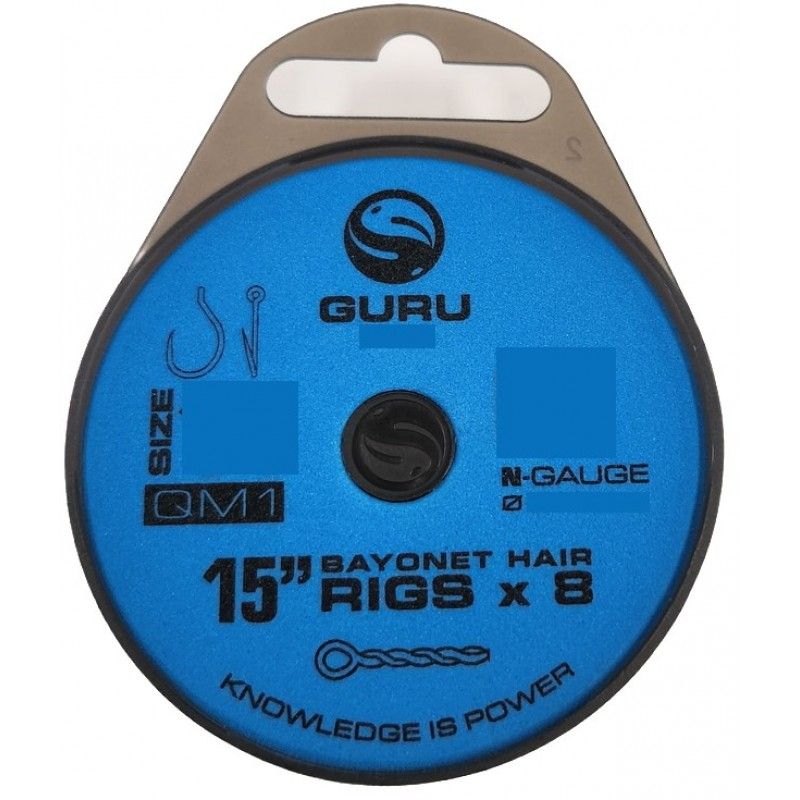 Готовая фидерная оснастка GURU QM1 Bayonet Ready Rigs 15" №14 0.19мм 8шт