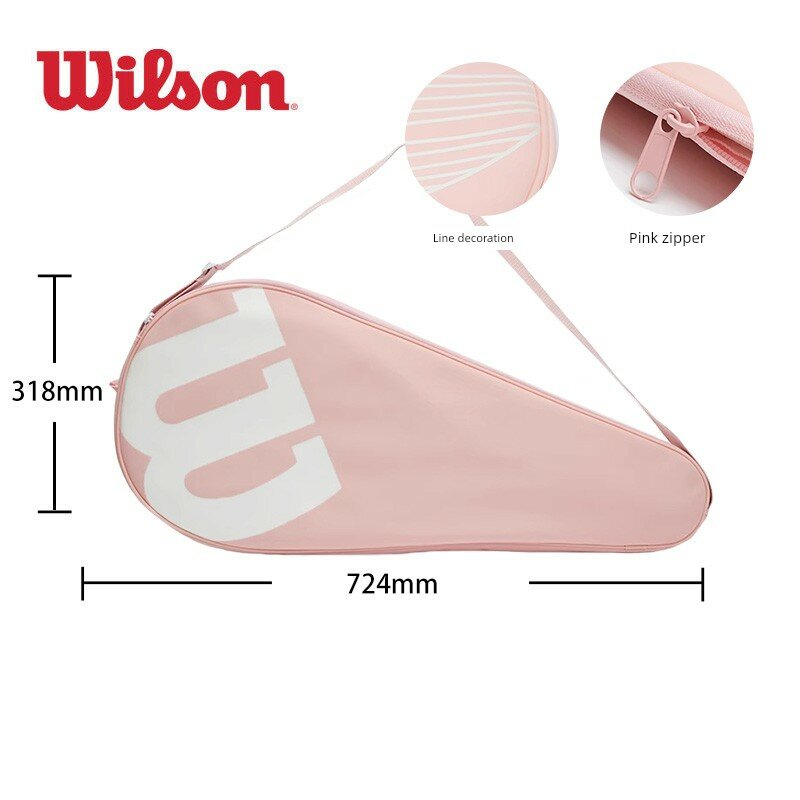 Wilson Сакура Розовый Чехол для Теннисной Ракетки для Унисекс, Одна Штука, Мягкая Ткань, Официальный Бренд