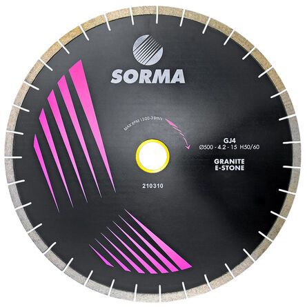 Алмазный диск GJ4 для резки гранита 500 мм SORMA (Сорма)
