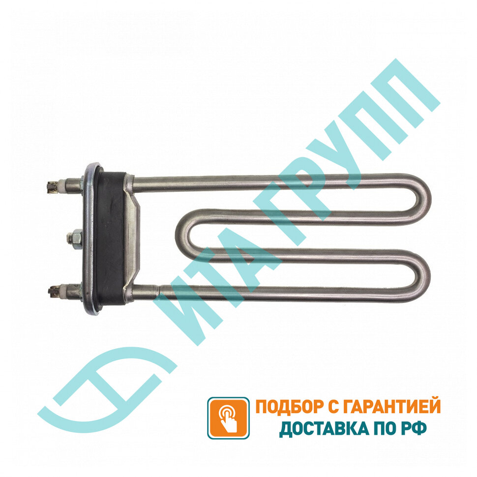 ТЭН 1600W для стиральной машины LG Samsung с отверстием под датчик L175мм, 46051