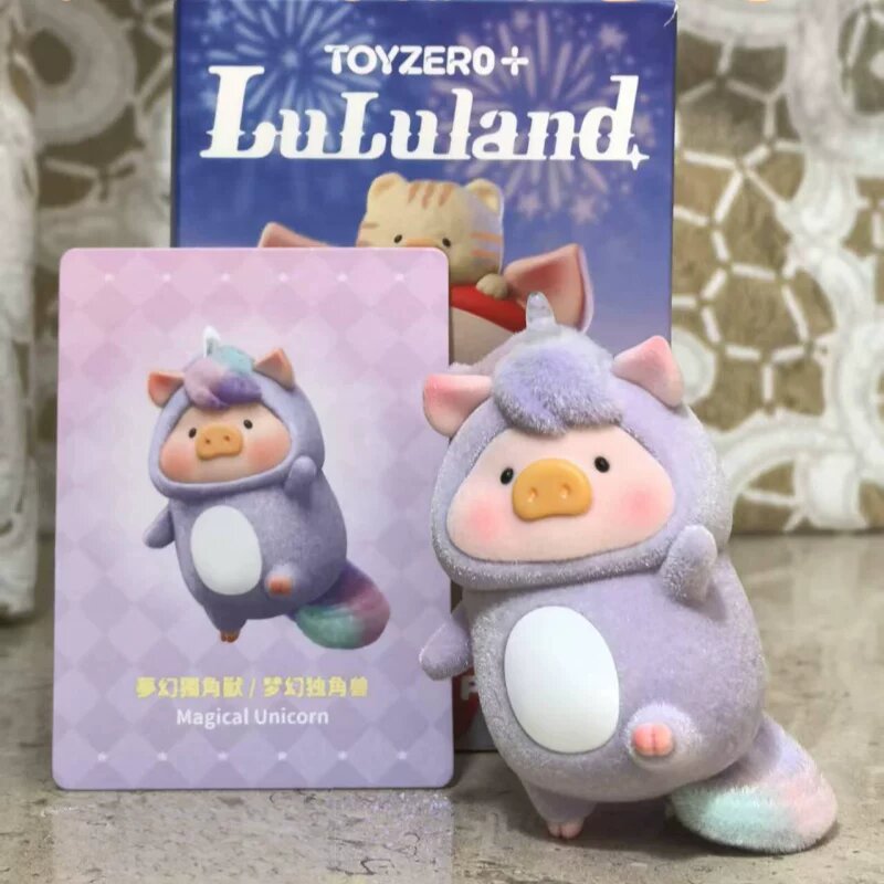 TOYZERO Свинка LuLu Серия Парк Развлечений Фигурка Сюрприз Велюр Единорог мечты открытая коробка