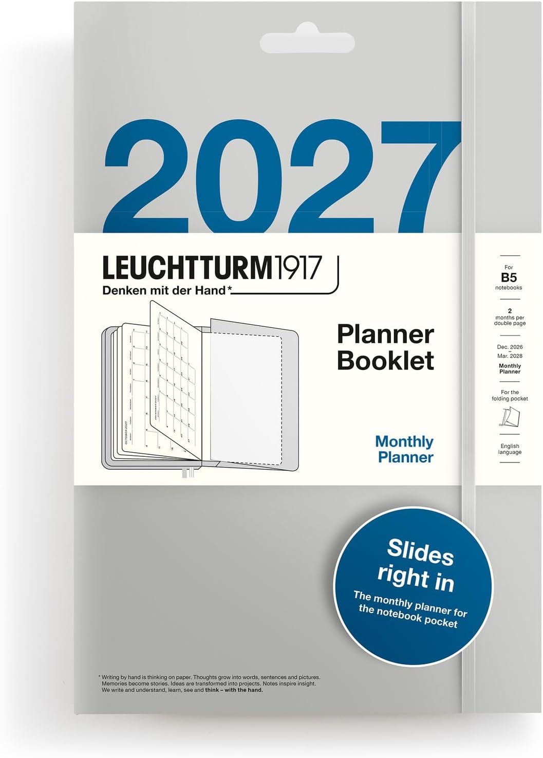 Ежемесячный планировщик Leuchtturm1917 на 2027 год формат B5