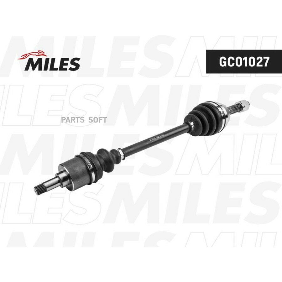 Привод в сборе левый CITROEN AX/SAXO/PEUGEOT 106 1.0-1.1 86-04 без ABS (GKN 301905) GC01027 от официального дистрибьютора, MILES, артикул GC01027
