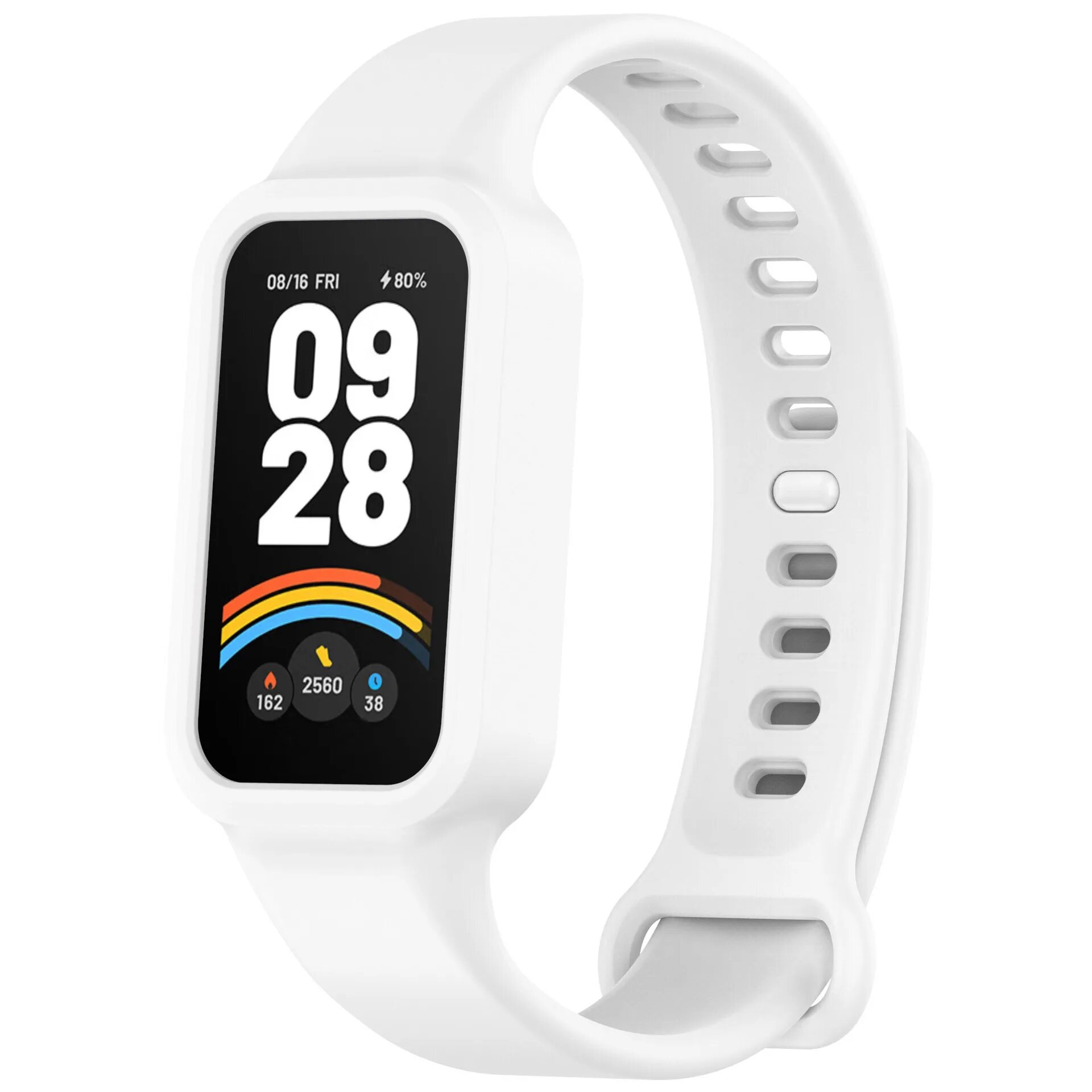 Силиконовый браслет для Xiaomi Smart Band 9 / Redmi Band 3 White