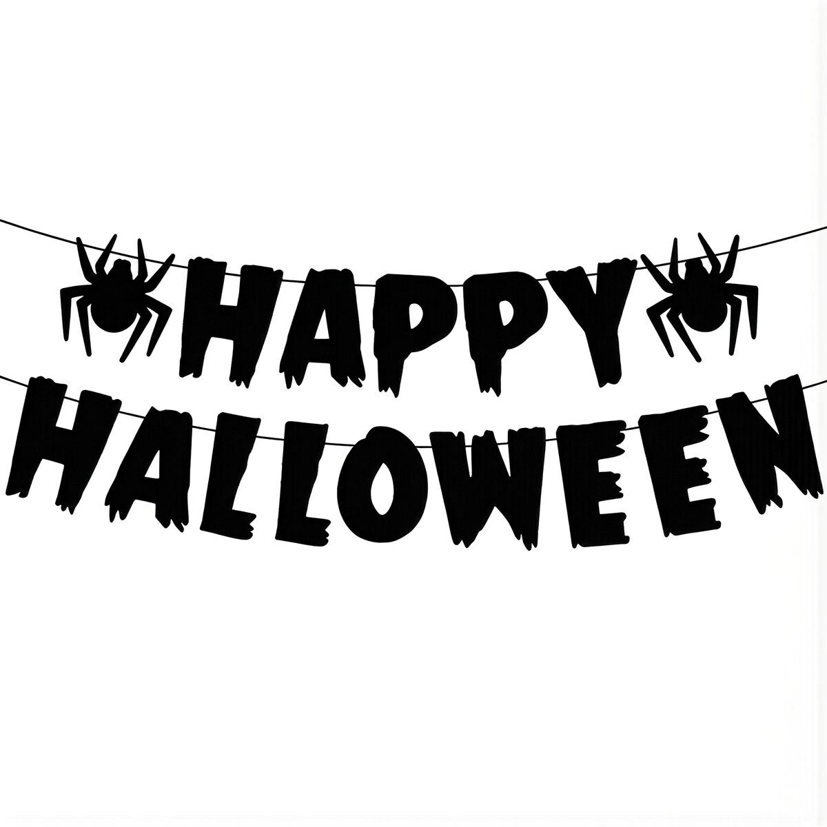 Гирлянда Хэллоуин Кровавые буквы Паук Летучая Мышь Баннер HAPPY HALLOWEEN настенное украшение для вечеринки, Вариант 2