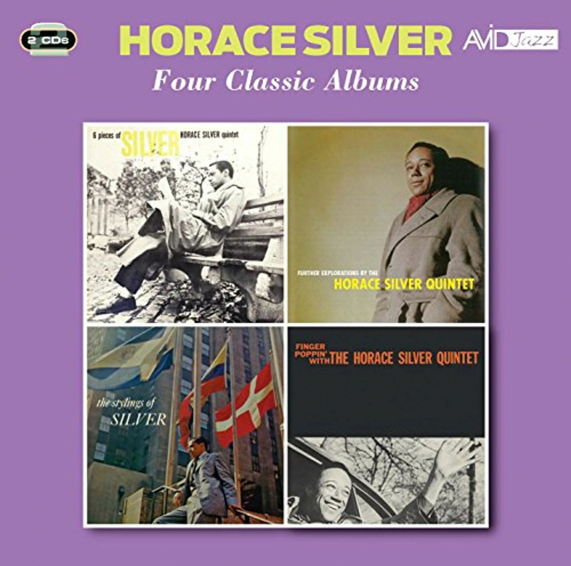 CD Диск Horace Silver - Six Pieces Of Silver/ Further Explorations/ The Stylings Of Silver/ Finger Poppin' (2CD) 2017, Jewel