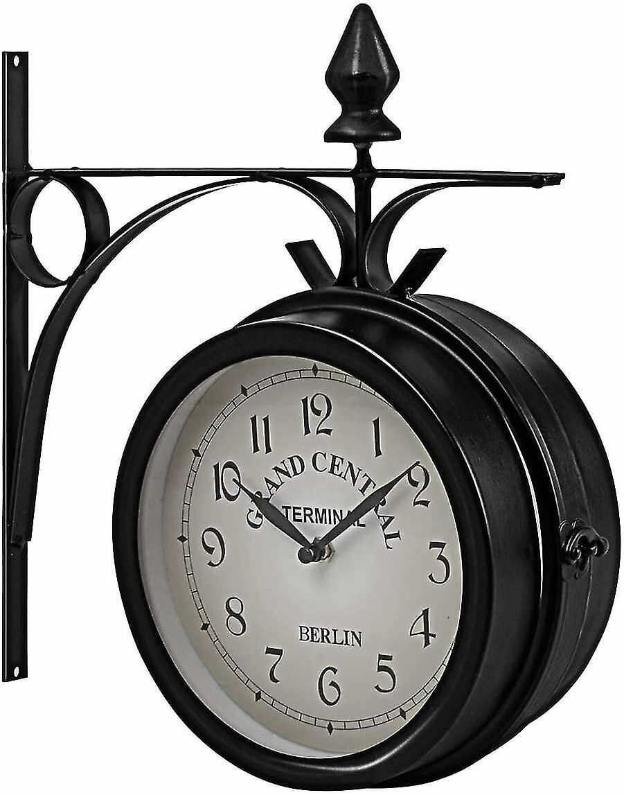 Двусторонние настенные часы, станционные часы, садовые часы, двусторонние часы, указатель времени