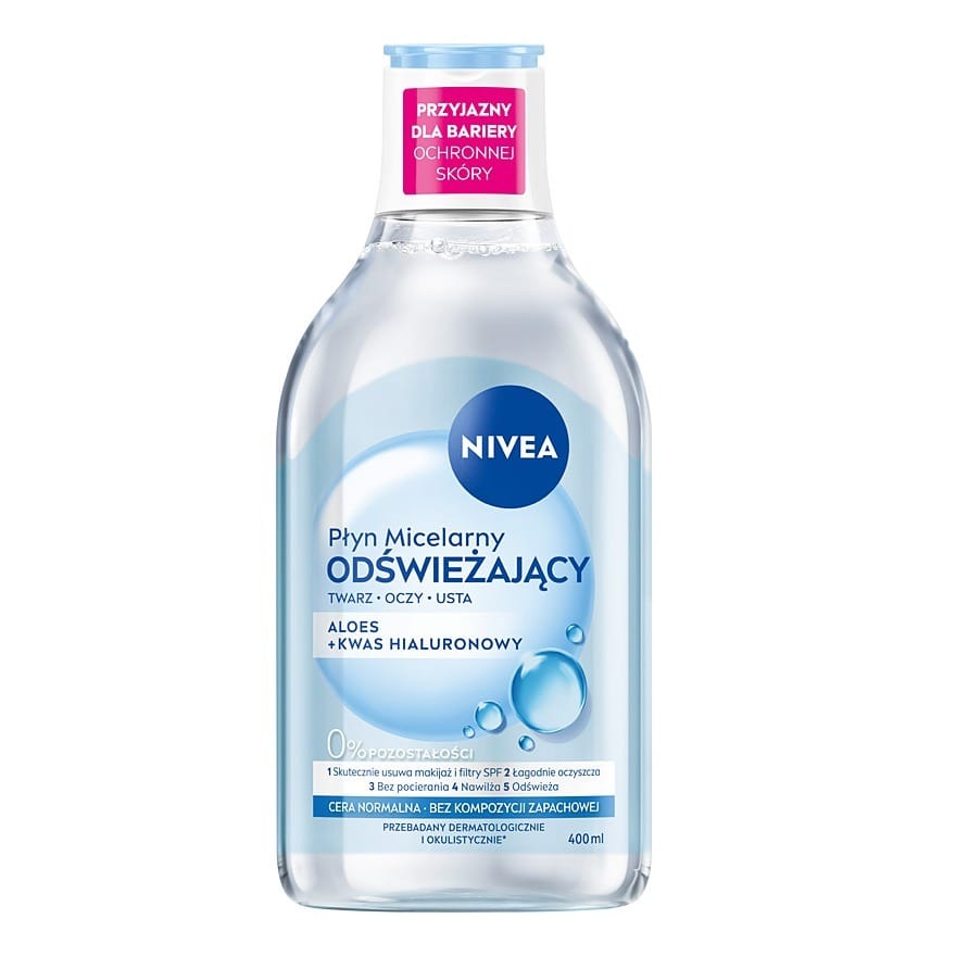 Средство для снятия макияжа Nivea освежающая мицеллярная жидкость, для нормальной кожи, 400 мл