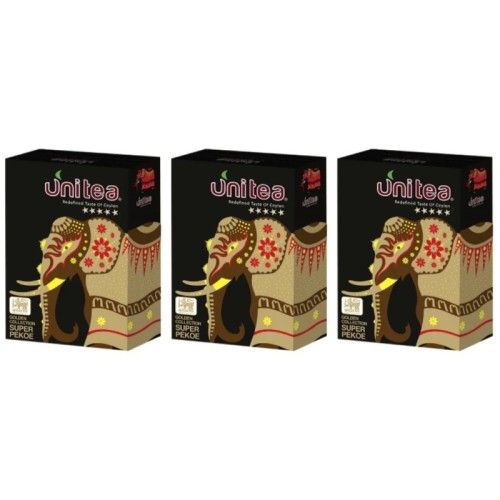 Unitea Чай черный листовой Pekoe, 200г, 3шт
