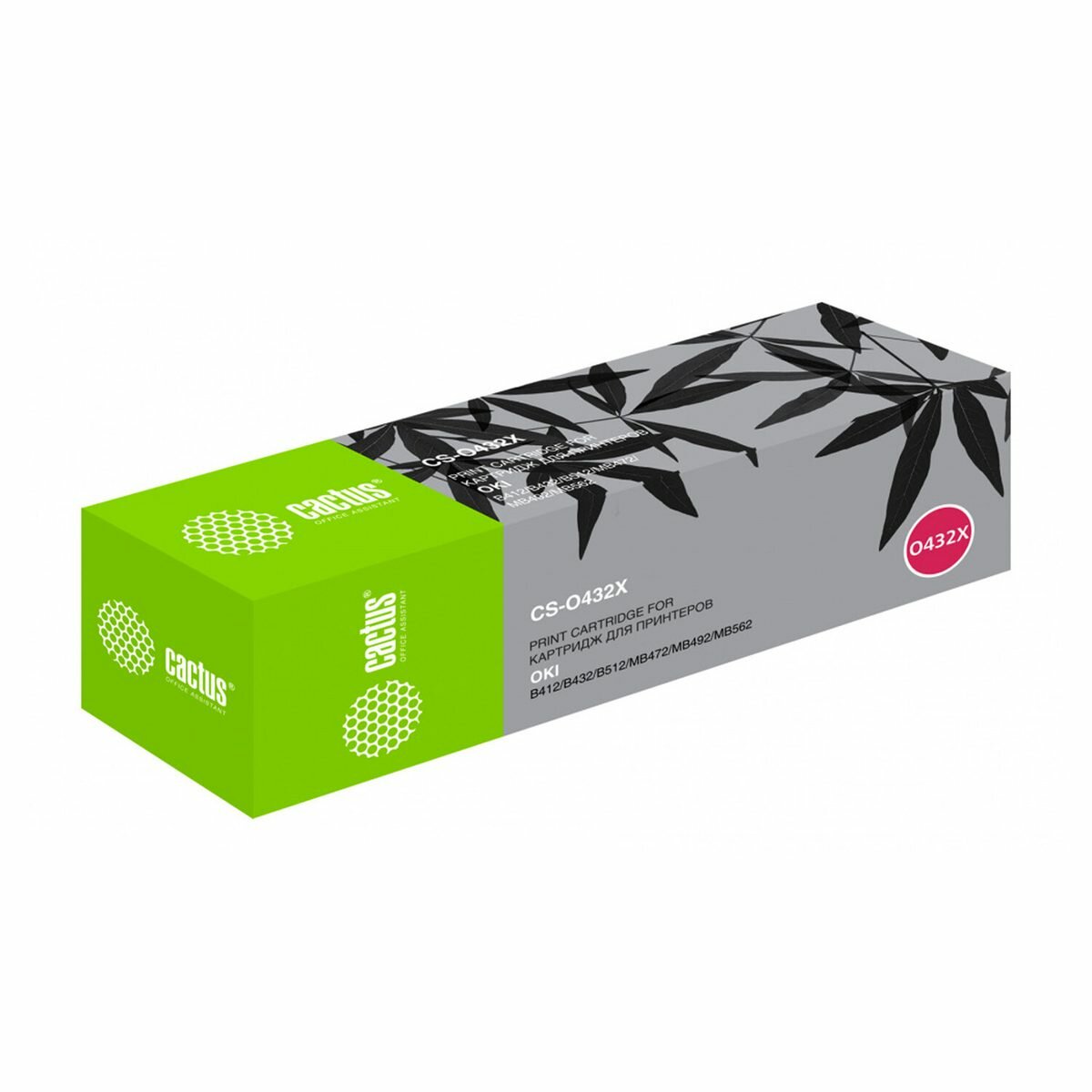 Картридж CACTUS совместимый с Oki 45807120 (45807106) (7000 страниц) черный (CS-O432X)