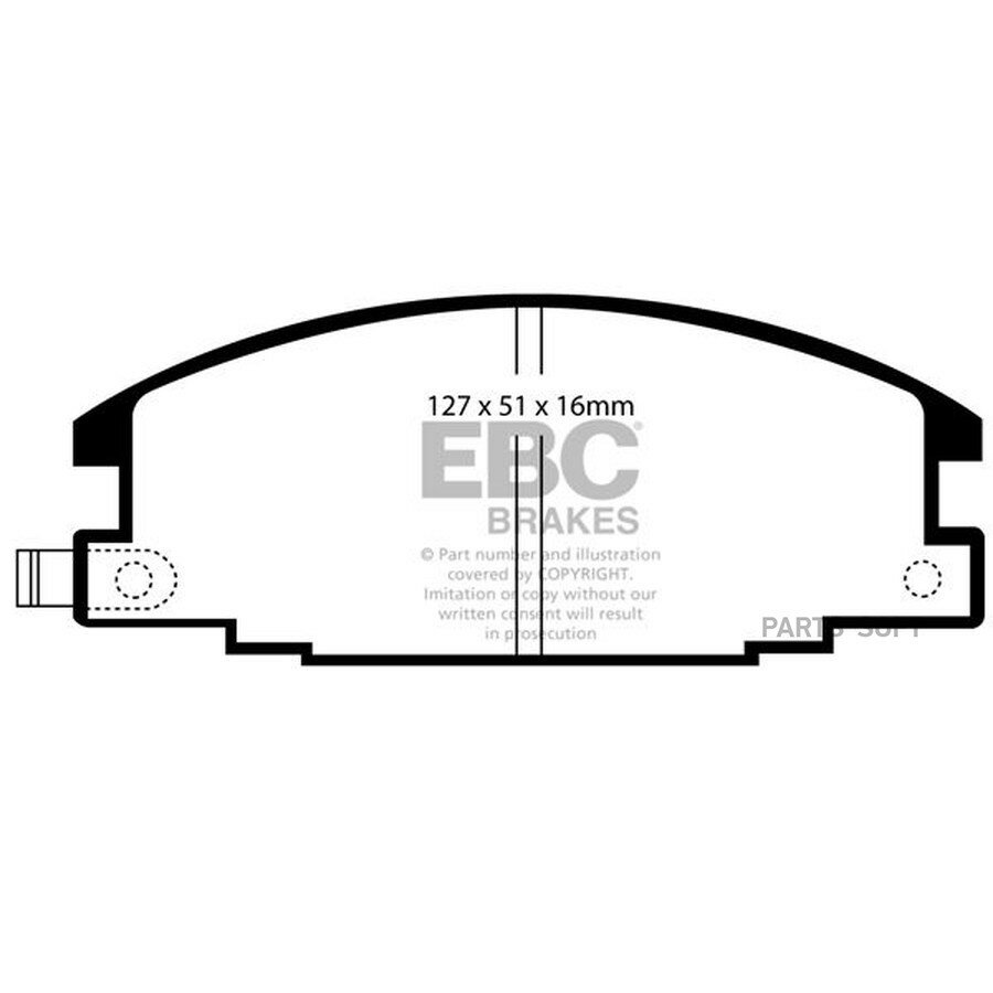 Накладки тормозные от официального дистрибьютора, EBC-BRAKES, артикул DP6746