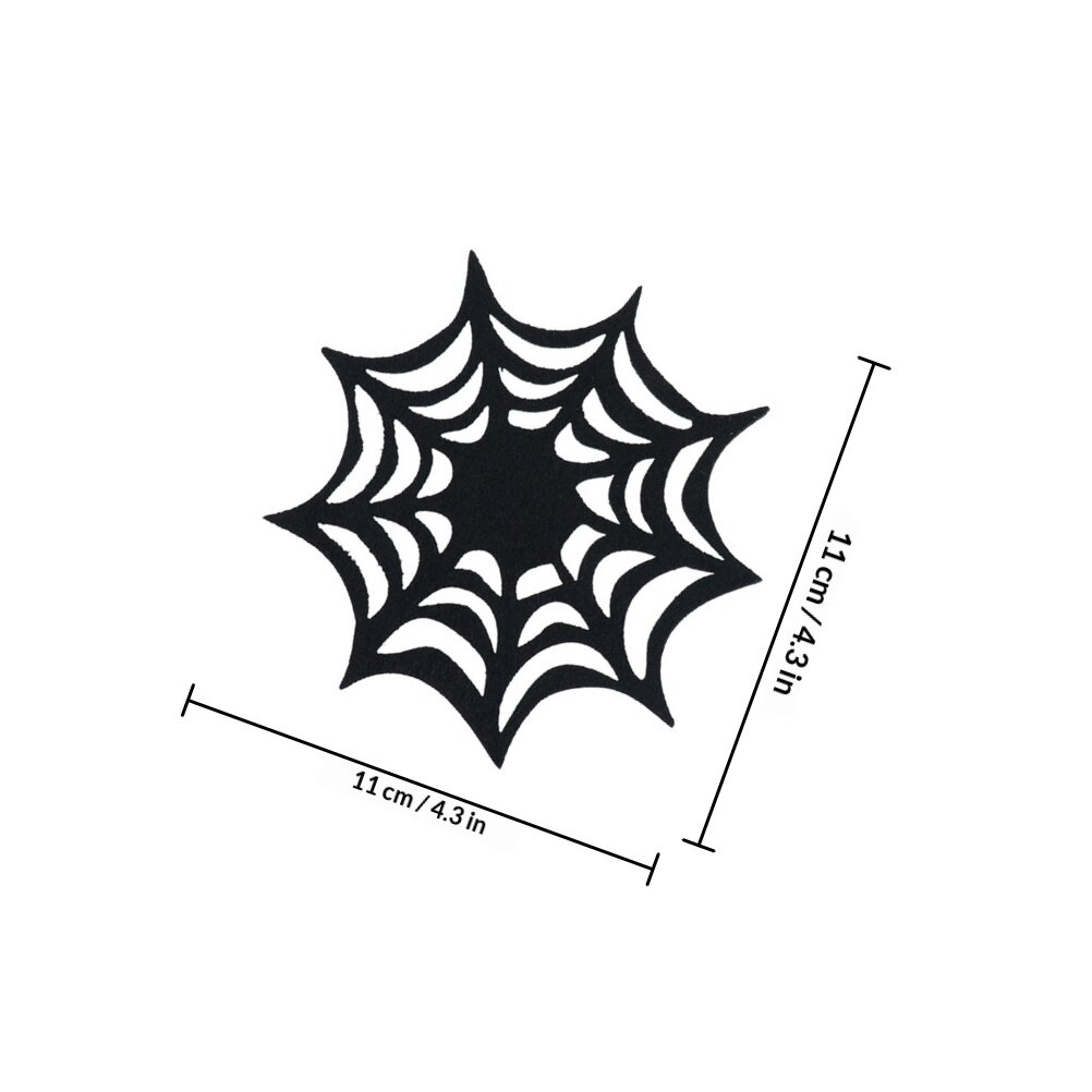 Набор Из 9 Штук Подставок Для Кубков С Halloween Пająтиной Из Фетра Размер 11.00X11.00X0.20Cm