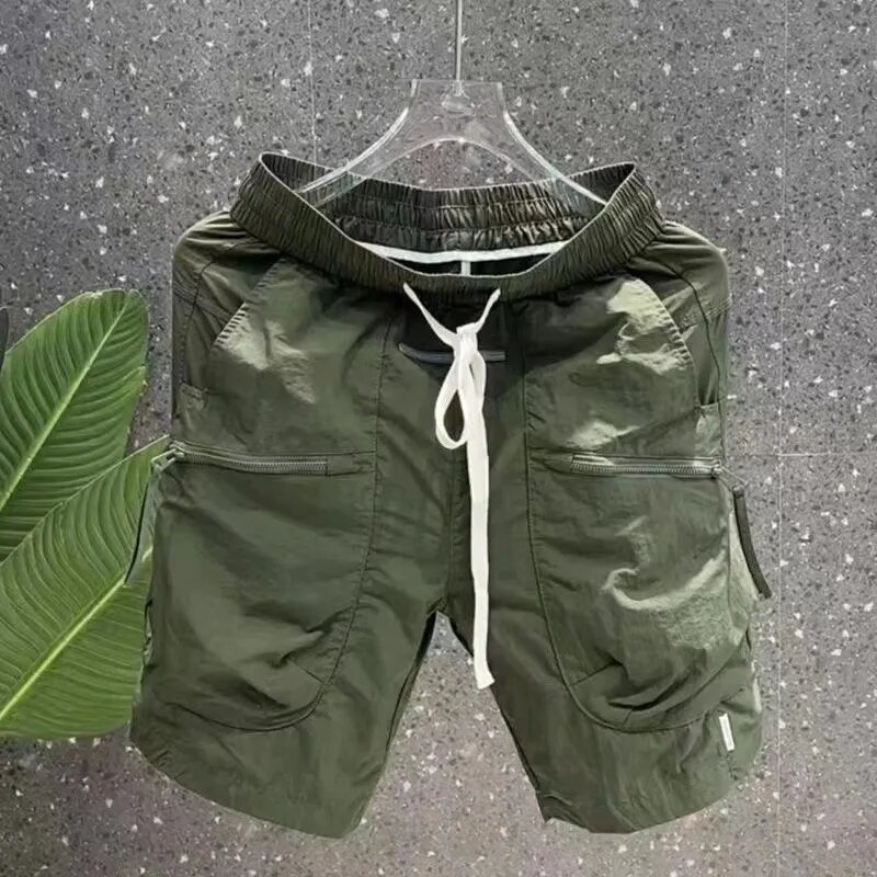 Мужские белые камуфляжные шорты-карго из акрила XXXL, Зеленый, Army Green