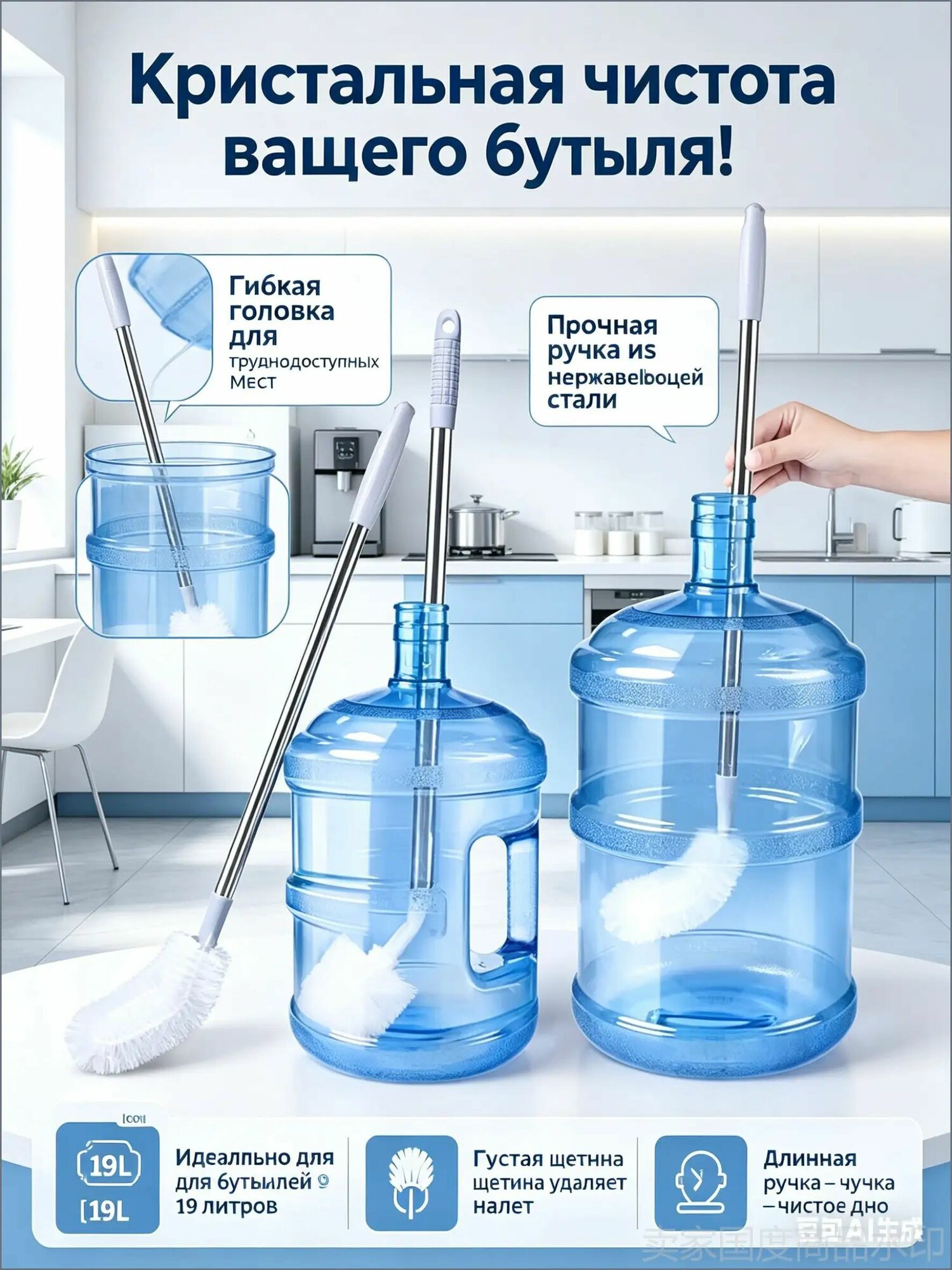 Щетка для посуды, 2 шт, Артикул: 5275498360, Материал: Пластик