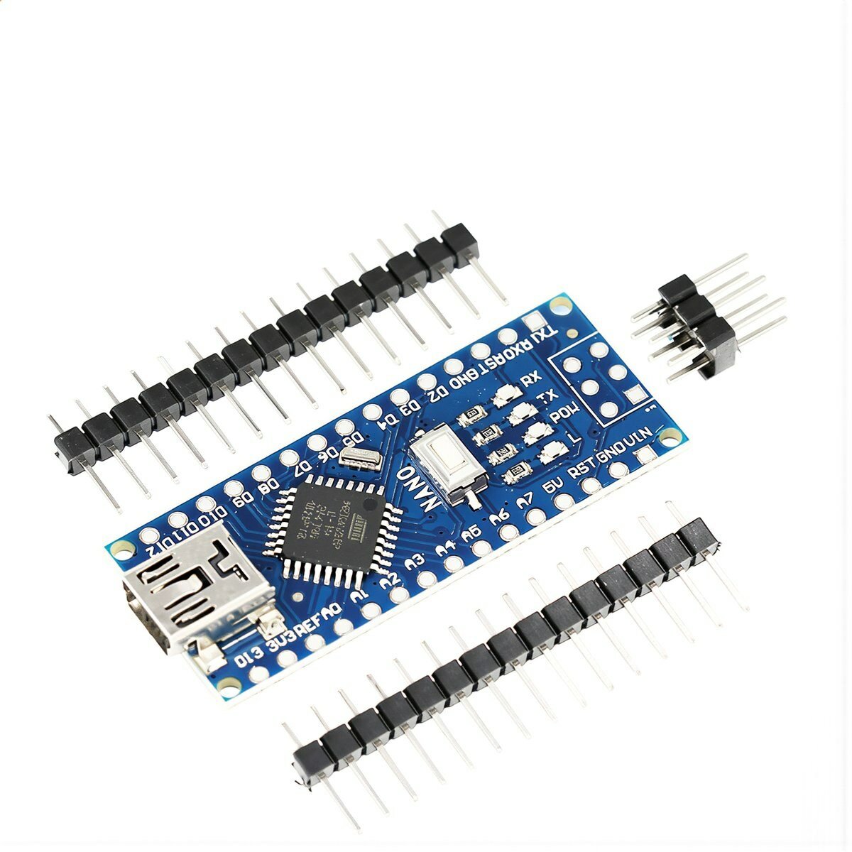 Arduino Nano V3.0 улучшенная плата микроконтроллера малого размера с чипом Atmega328PB USB TTL, Без пайки, без кабеля * Nano（328PB+FT232）