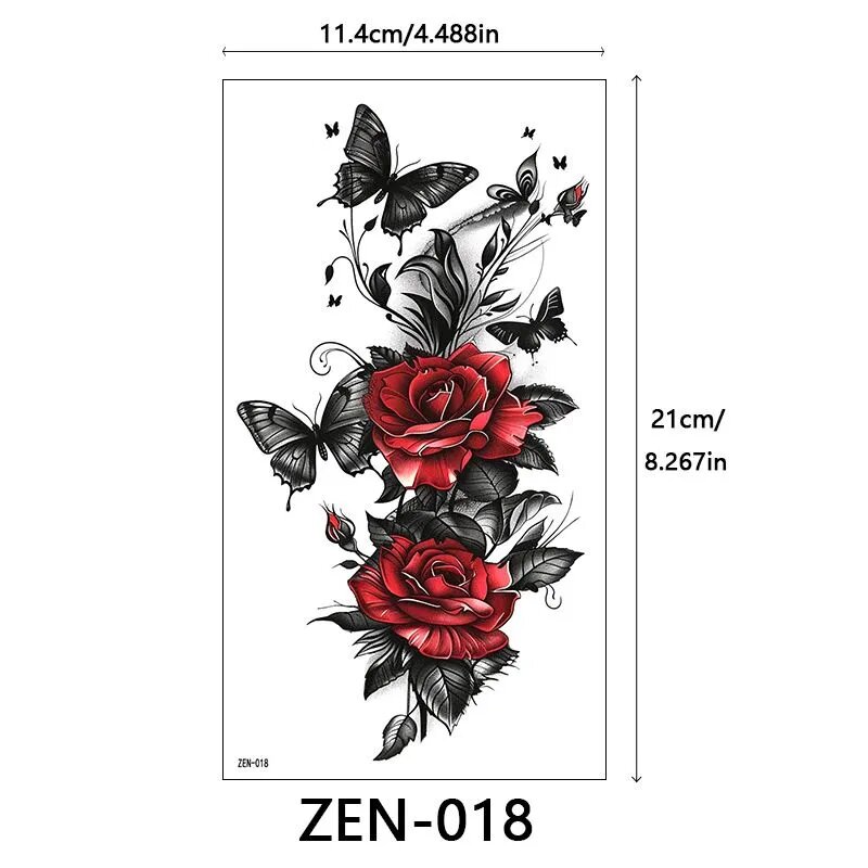 Tattoo'шки Временные тату без пленки (темнеют через 24 часа) 21*11.4см, долговременная