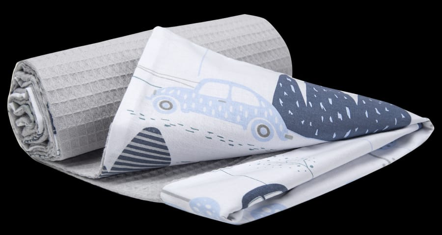 Плед Medi Partners Auta Retro, серый, 75x100 см