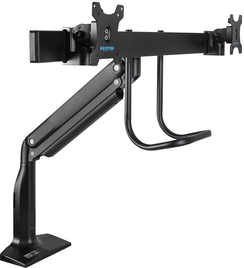 Кронштейн для двух мониторов настольный Kromax черный 17"-35", до 10кг, 90634