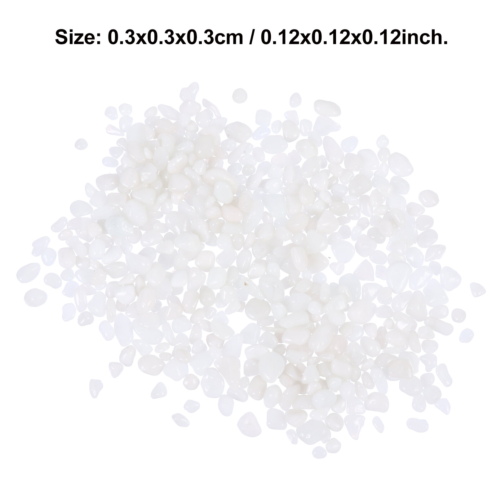 1 Пакет Прозрачных Стеклянных Камней 500г Для Аквариумов И Растений 0.3x0.3cm
