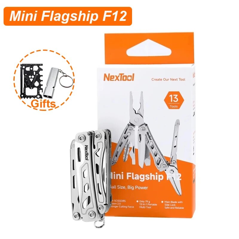 NexTool Mini Flagship F12 Многофункциональный инструмент 13 в 1 F12 silver