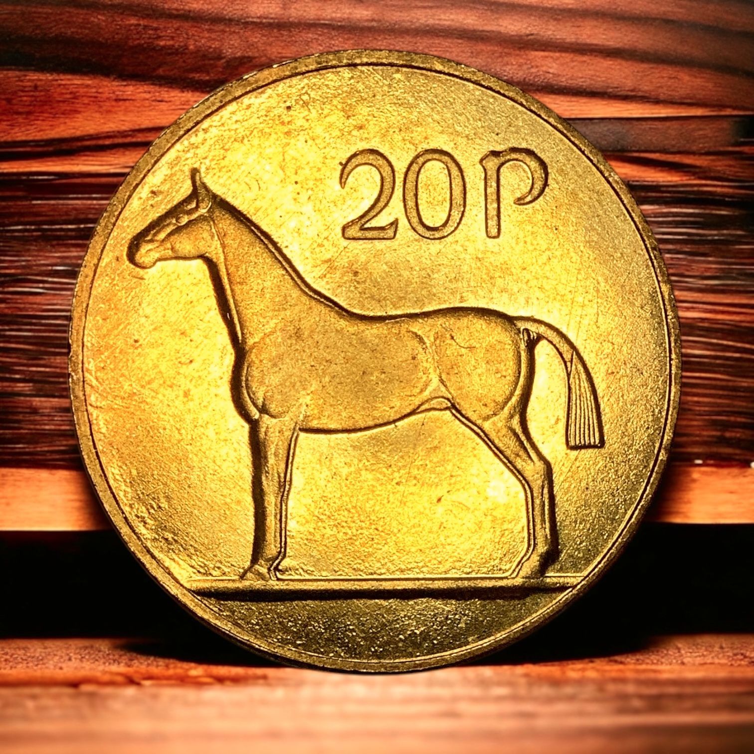 Монета Ирландия 20 пенсов 1985 года. Лошадь. Люксовое состояние