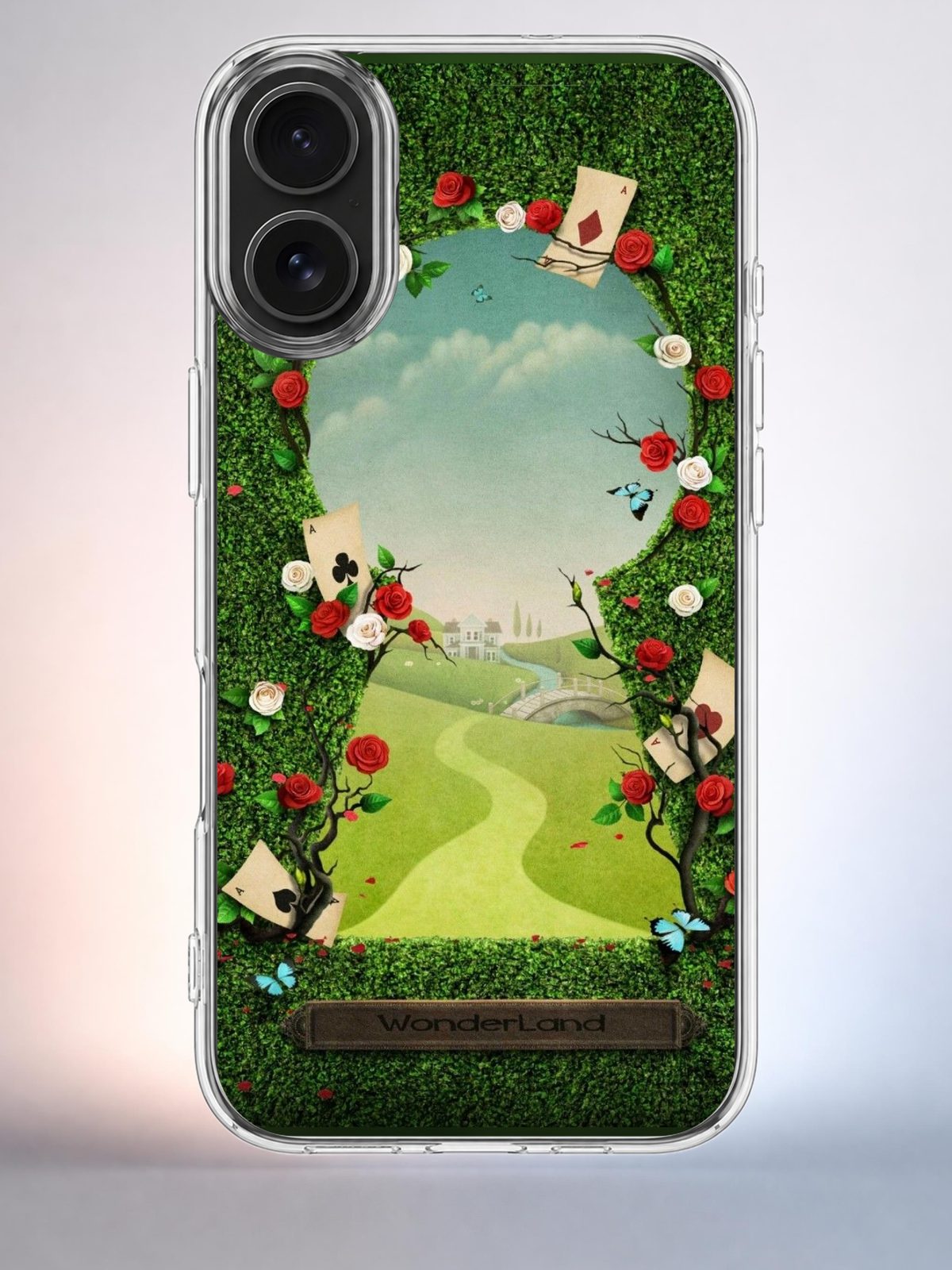 Силиконовый чехол на iPhone 16 Алиса в стране