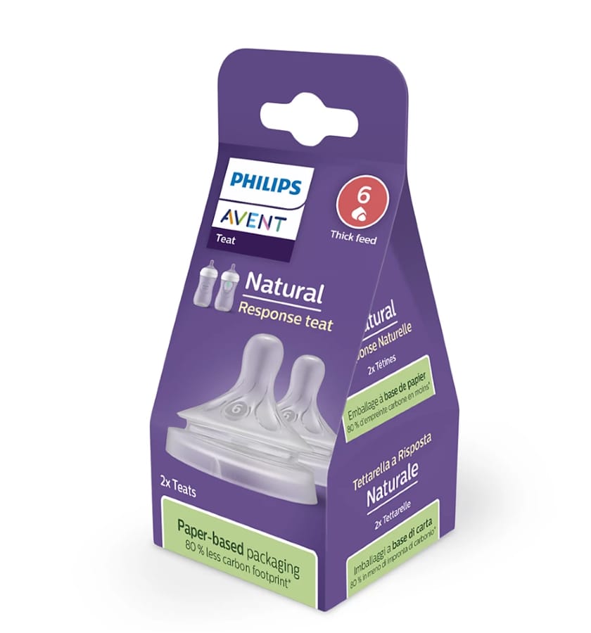 Соска Philips Avent Natural Response, для густой пищи, 2 шт