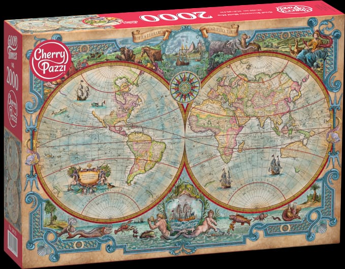 Пазл Cherrypazzi Great Discoveries World Map, 2000 элементов, 100x70 см