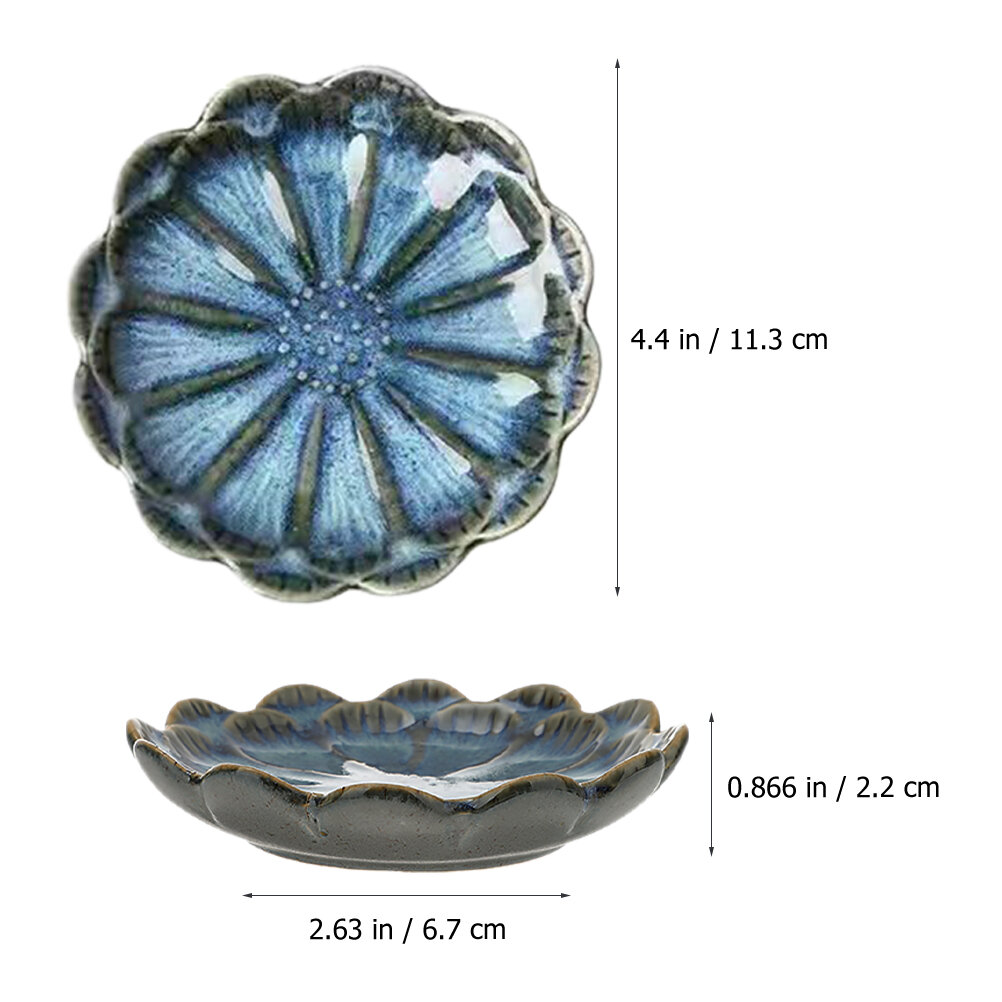 Тарелка Для Соуса 2 Шт Стильный Узор Для Подачи Соусов И Закусок 11.3x6.7Cm Подарок