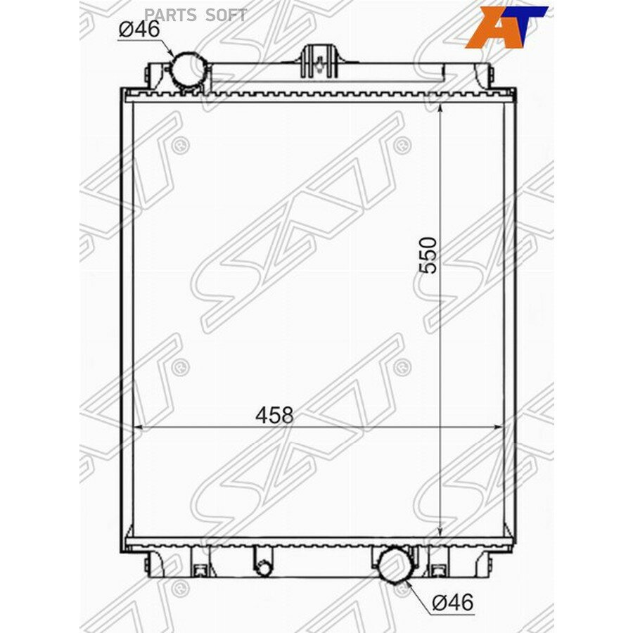 Радиатор Mitsubishi Fuso Canter FE5 93-02 / Fuso Canter FE6 93-02 от официального дистрибьютора, SAT, артикул MC001035