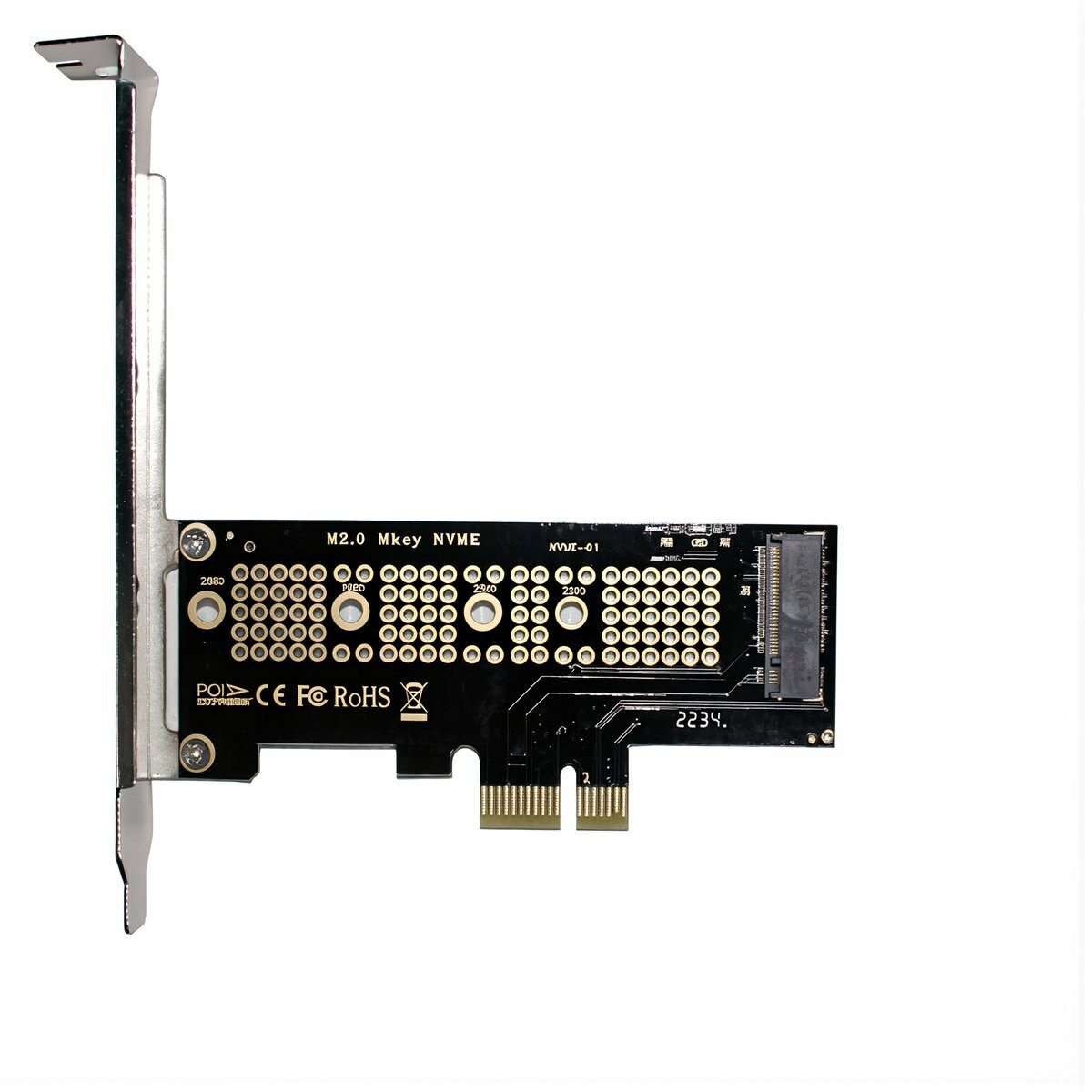 Компонент для апгрейда домашнего компьютера адаптер PCIe 4.0 NVMe M.2, поддержка накопителей 2230 2242 2260 2280, совместимость с разными слотами PCI Express