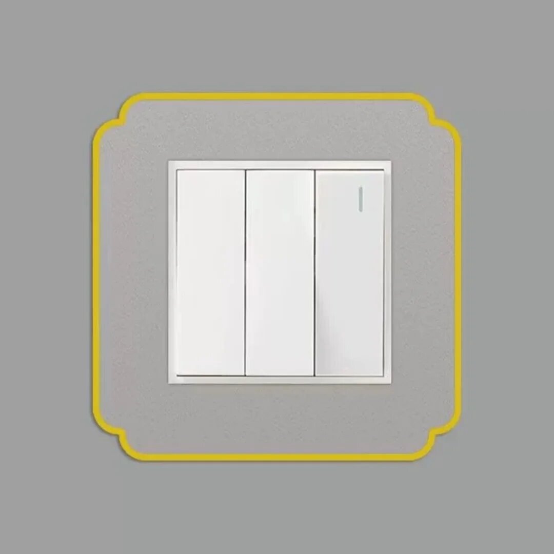 Национальные декоративные наклейки для выключателей 8,6x8,6 см Light Grey