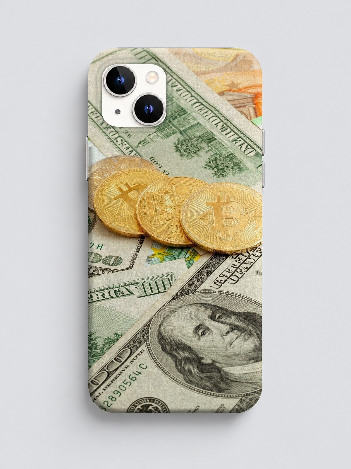 Силиконовый чехол на iPhone 13 биткоины