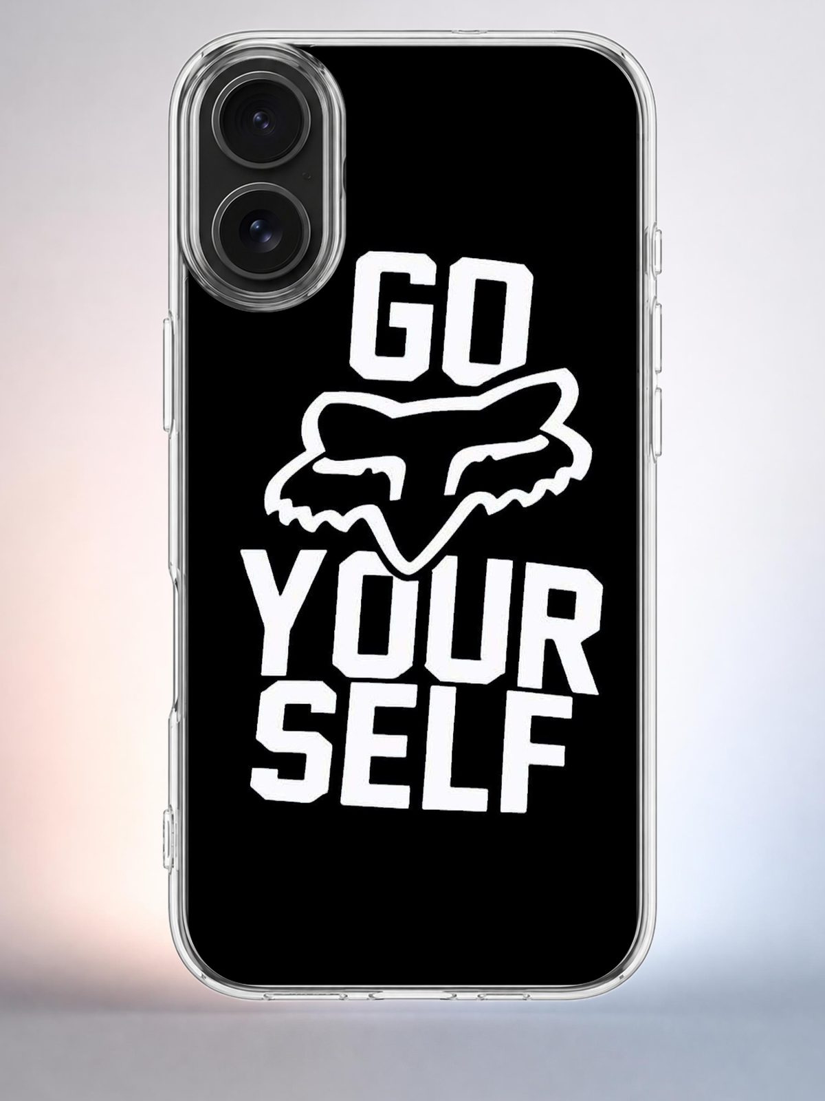 Прозрачный чехол на iPhone 16 Fox Racing мотокросс