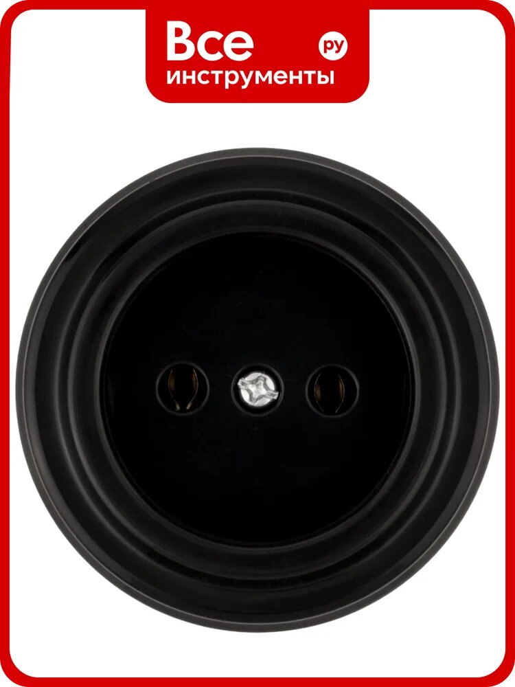 Розетка TDM ELECTRIC 2П 10А 250В черная «Виви» SQ1820-1211