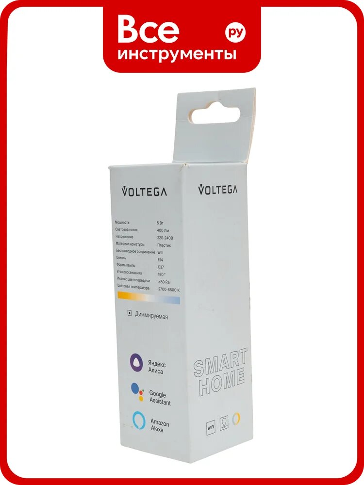 Светодиодная лампа VOLTEGA WIFI Свеча E14 cct 5W 2427