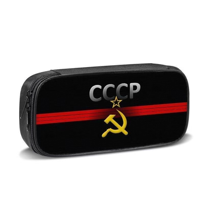 Ссср пенал школьный для подростка 2 отделения 21x10x6см