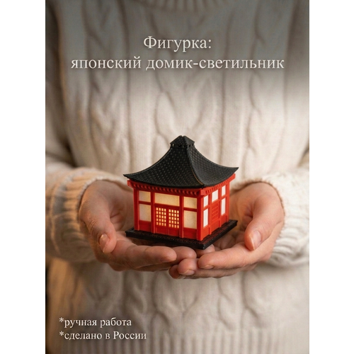 фото Домик-ночник светодиодный, 7х6х6,5 см, японский домик