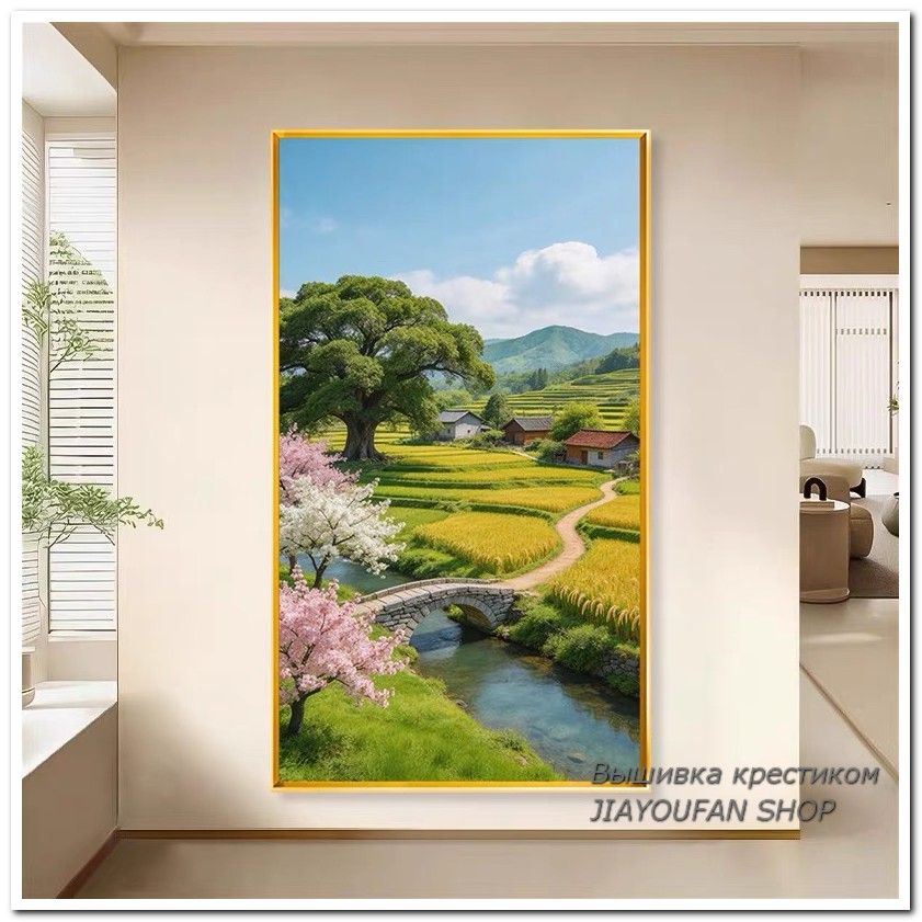 Набор для вышивания крестом, 11 Канiteй (11CT), канва 60x110 см, готовая вышивка 50x100 см