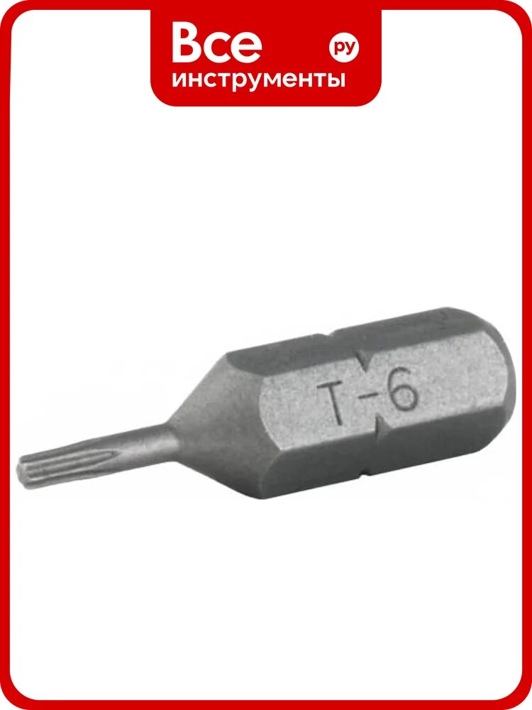 Биты для шуруповерта TORX 6, 25 мм, сталь S2, 10 шт NOVOCRAFT B44-11-02506S