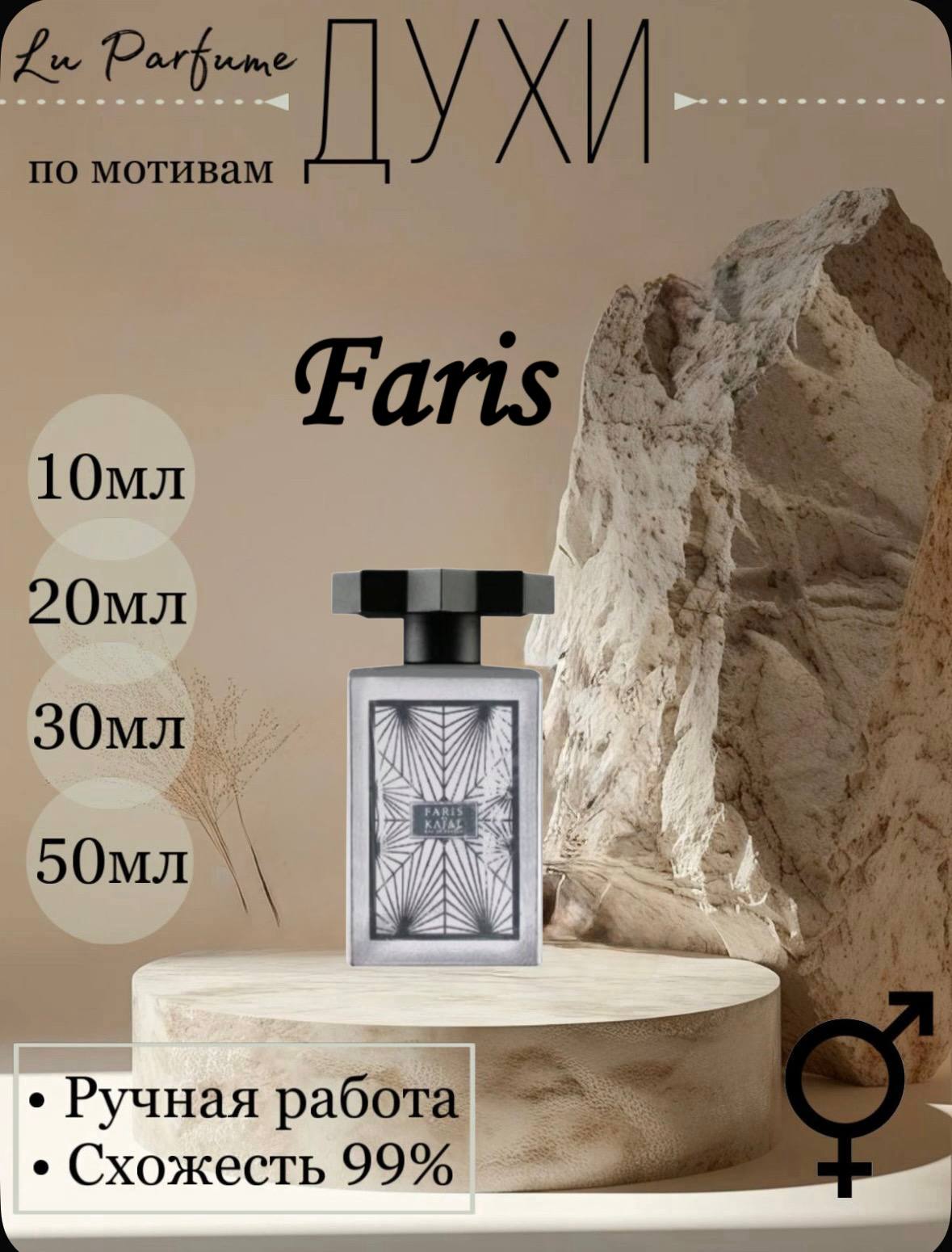 Духи ручной работы по мотивам'Faris', для мужчин и женщин Lu Parfume