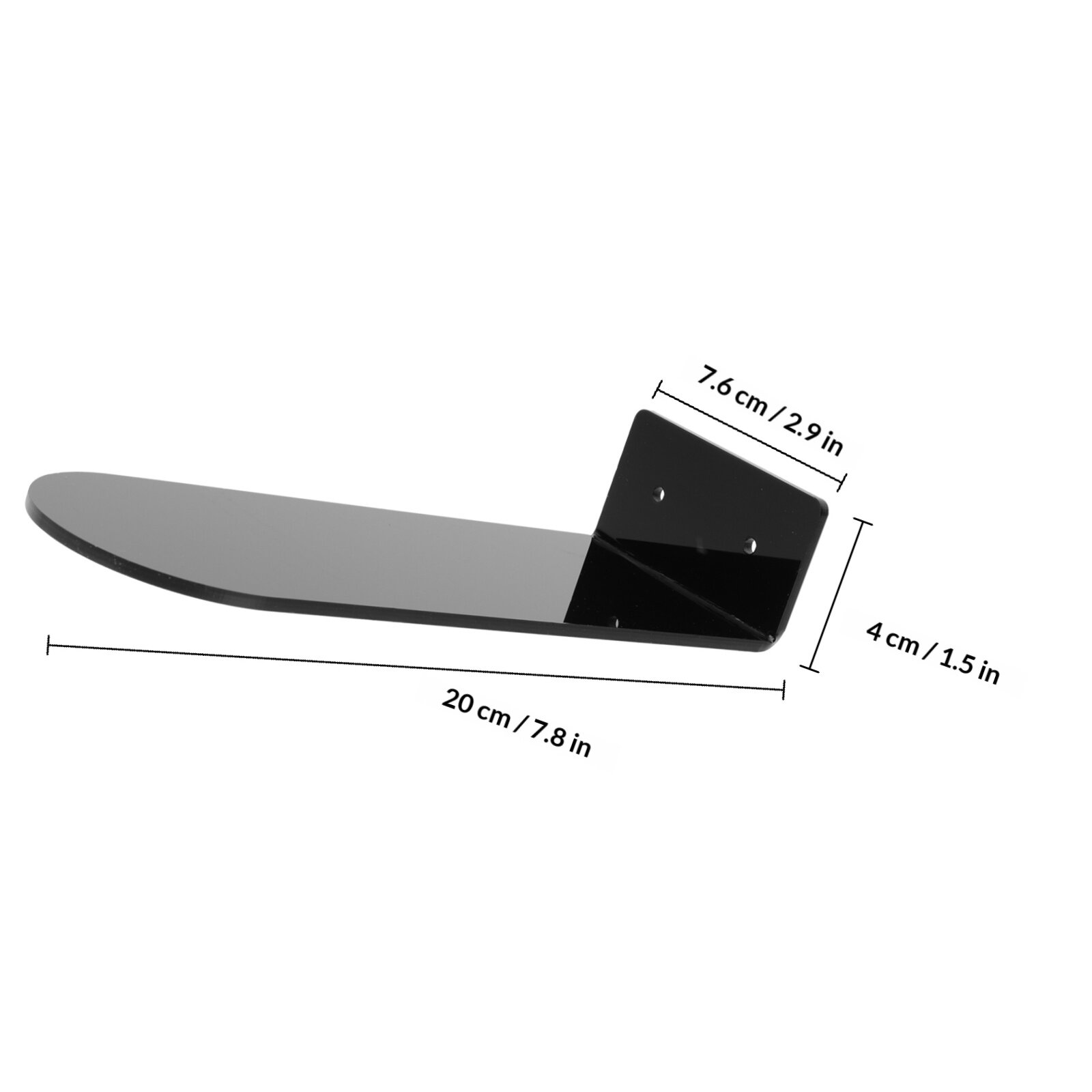 Набор Из 1 Штуки Подставок Для Обуви Из Акрила Чёрного Цвета 20x7.6 Cm