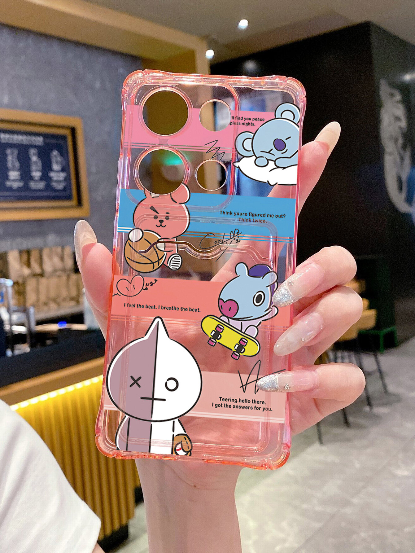 Чехол для Infinix Note 30 с отделением для карт памяти, абстрактный чехол BTS BT21
