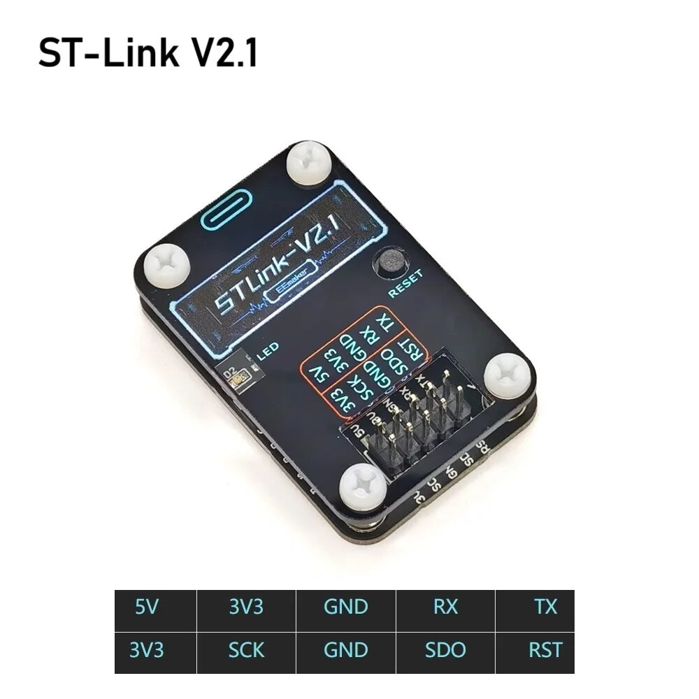 Для ST-Link V2.1 STLink V2 STM8 STM32 симулятор загрузчика программист программирование USB сжигание и сжигание с последовательным портом