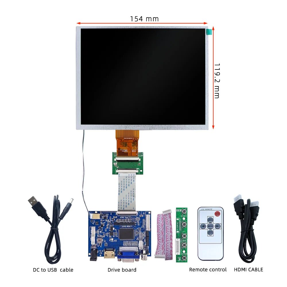 7-дюймовый ЖК-дисплей A070SN01 V3 DC 12В HDMI