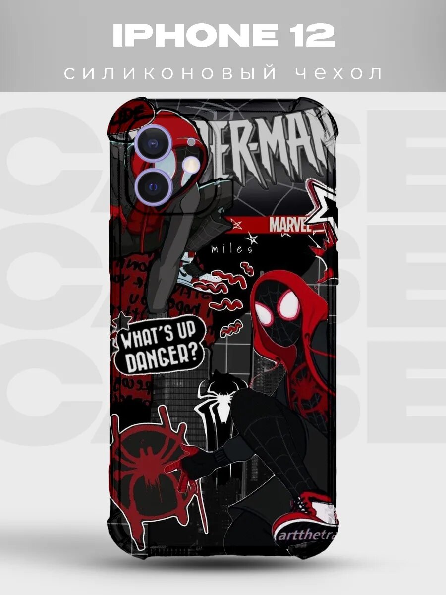 Чехол на iPhone 12 Человек-паук spider man человек паук