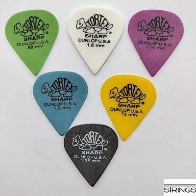 Набор медиаторов 6 шт, Tortex Sharp 412R-SET1 , 0,73-1,50 , Dunlop,